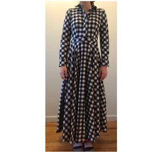 A holiday-perfect checkered flannel long dress.